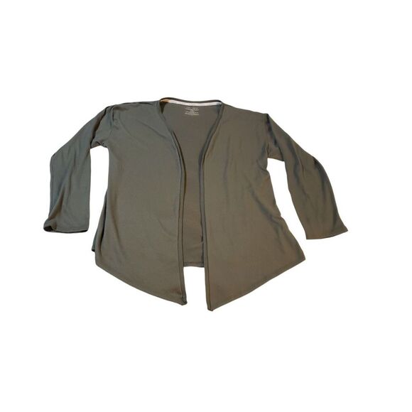 Live 2 Lounge Open Front Cardigan Sweater Green Women's M Super Soft Comfy - Picture 4 of 13